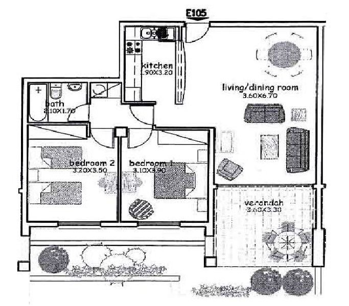 Gartenwohnung in einer fertiggestellten Anlage
