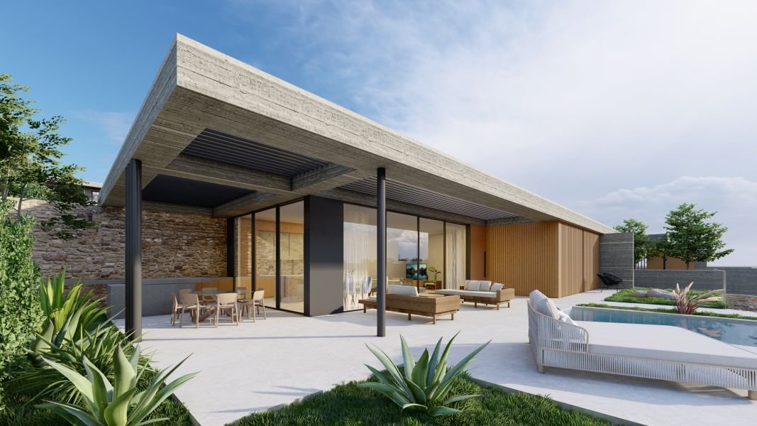 Moderne Villa mit Meerblick