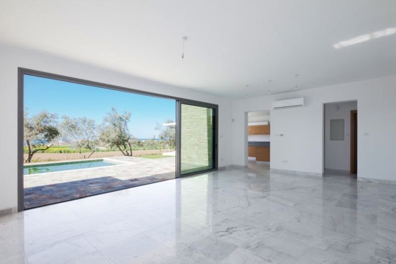 Modern villa with sea views