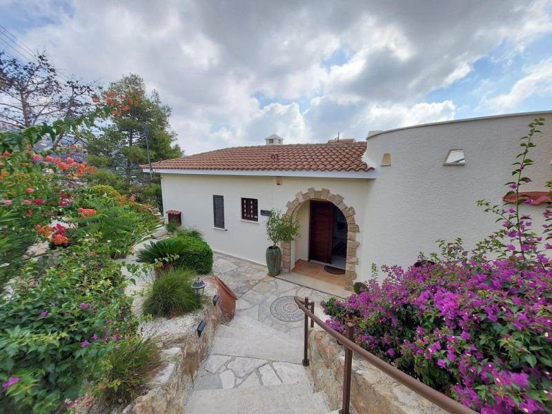 Spacious villa with unobstructed sea views on big plot in Paphos