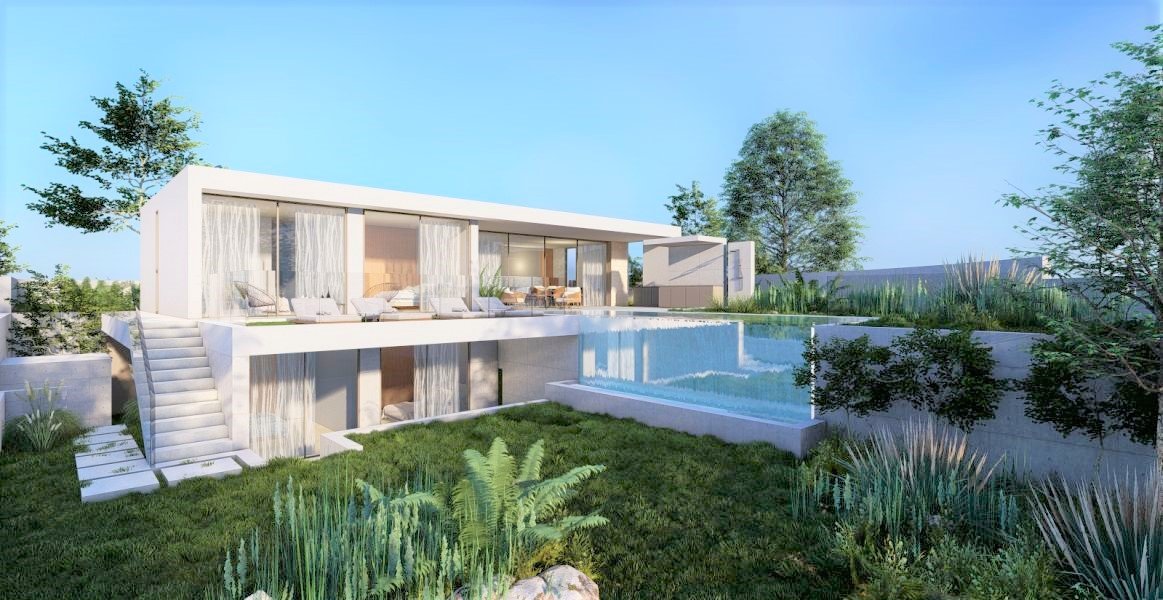Moderne Luxusvilla mit Meerblick