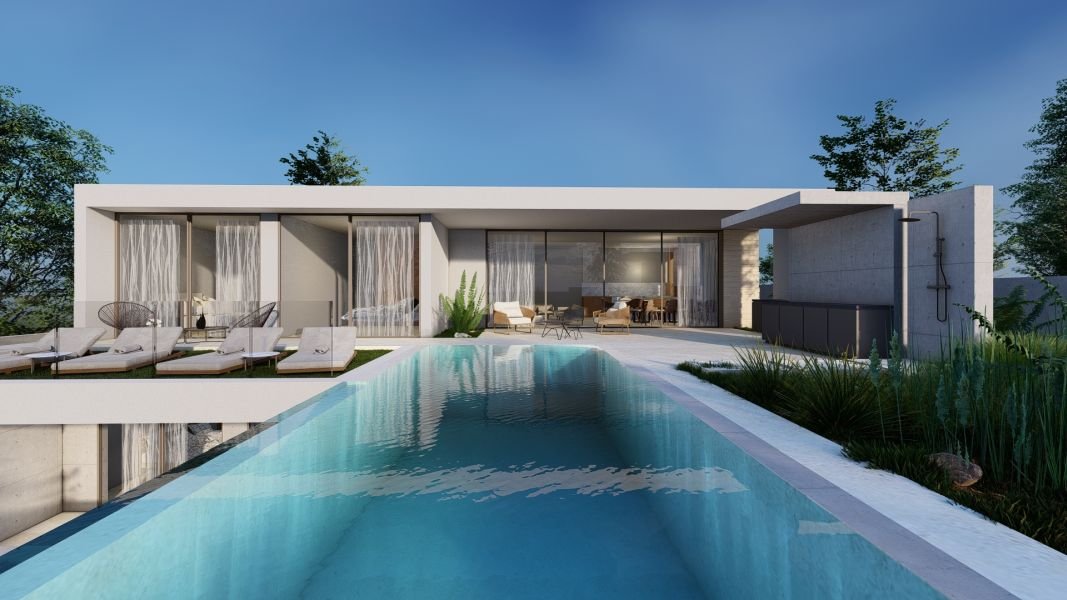 Moderne Luxusvilla mit Meerblick