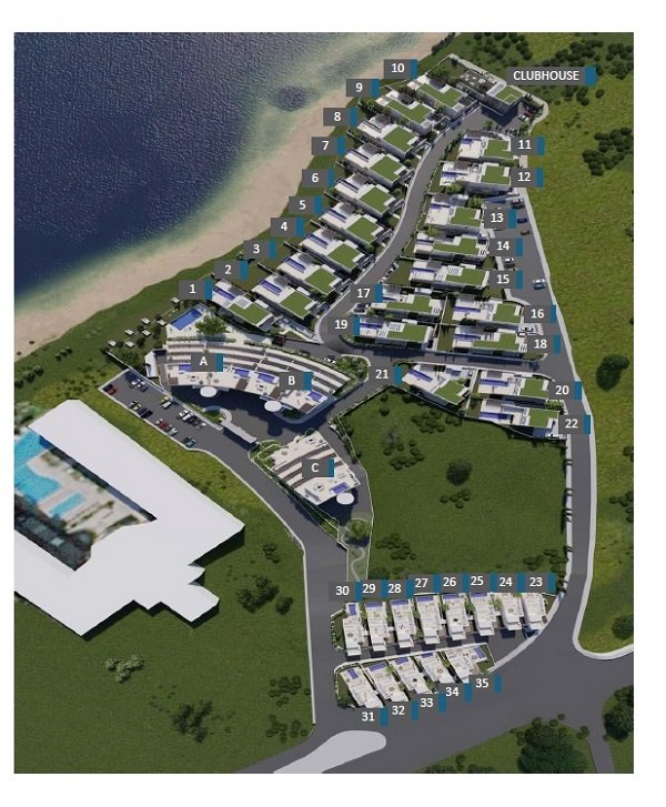 Villa in seafront 5* facilities resort by beach