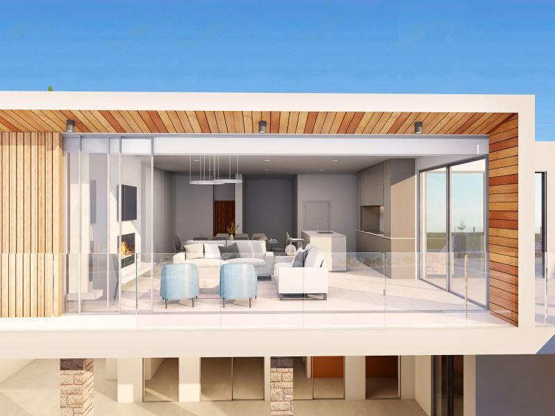 Luxury modern villa with sea view