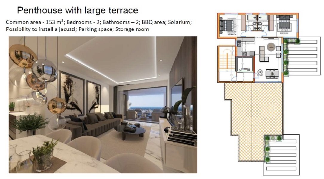 Penthouse mit großer Terrasse& BBQ