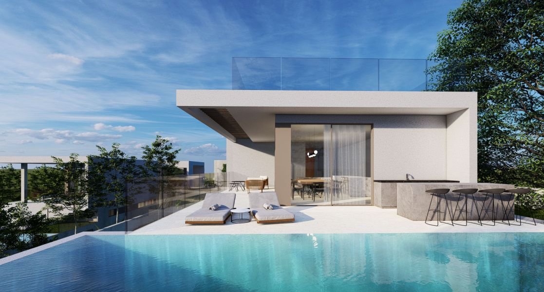 Moderne Luxusvilla mit Meerblick