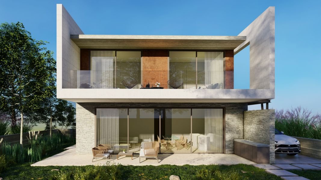 Luxury modern villa with sea&mountains views