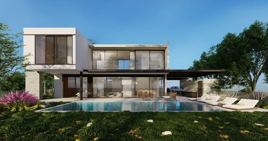 Luxury modern villa with sea&mountains views