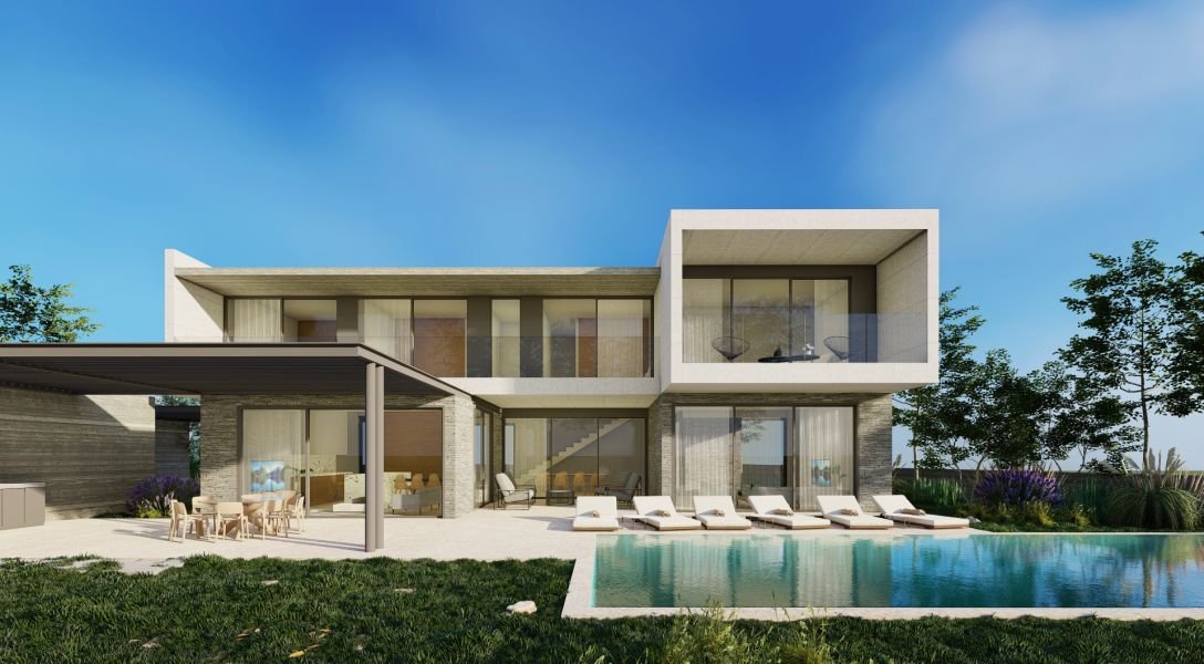 Luxury modern villa with sea&mountains views