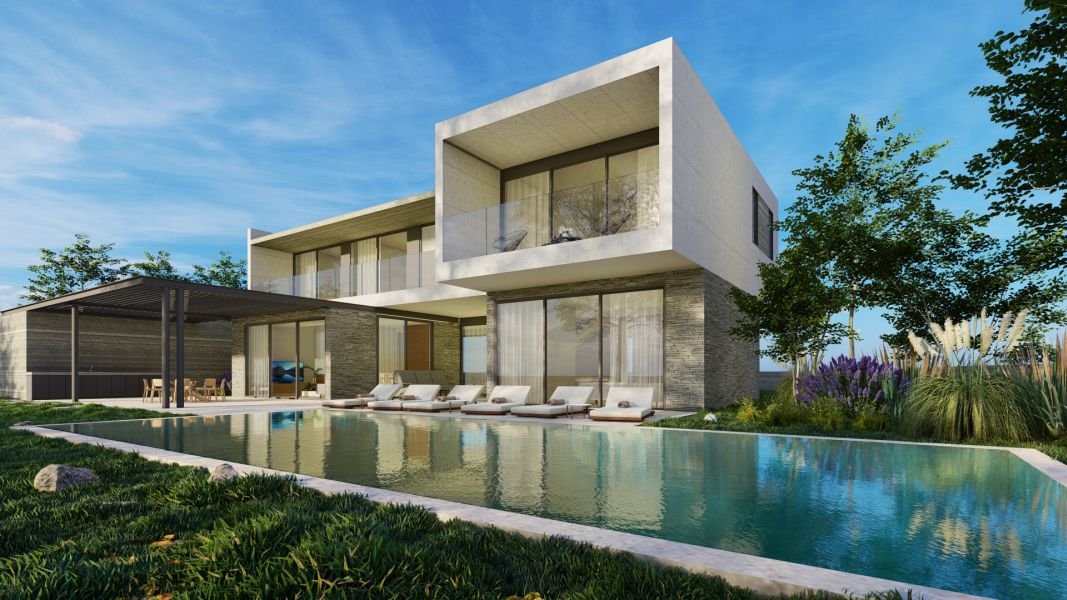 Luxury modern villa with sea&mountains views
