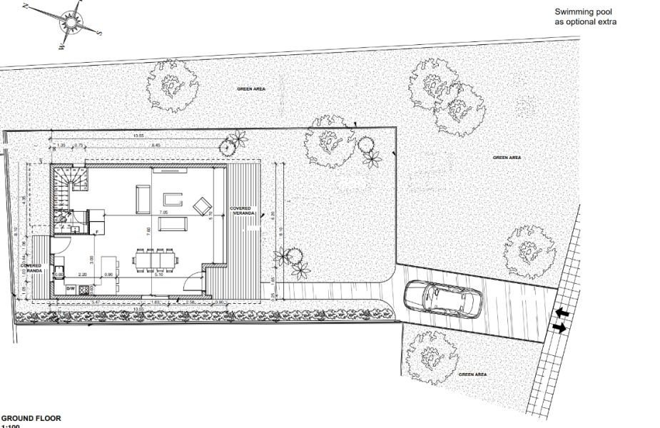 Villa with optional Pool&Roof Terrace in Paphos.