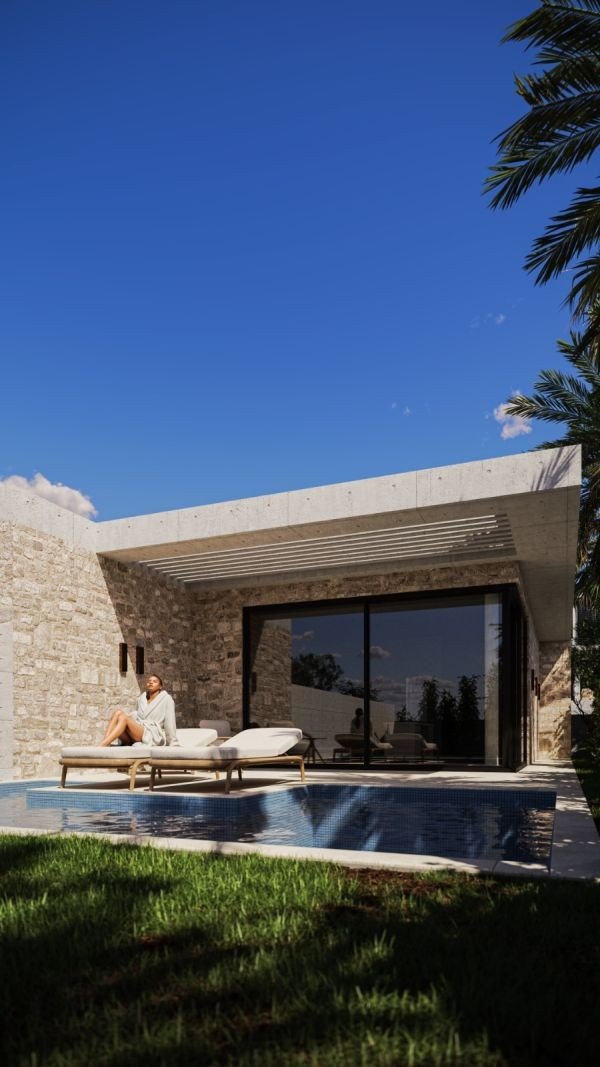 Doppelhaushälfte (Bungalow) in Meeresnähe in Paphos