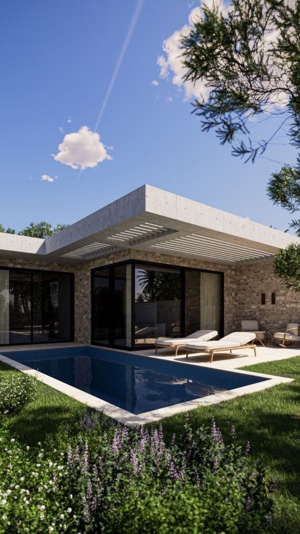 Doppelhaushälfte (Bungalow) in Meeresnähe in Paphos