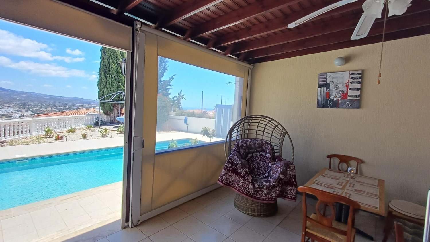 Bungalow with Sea and Mountain Views in Paphos