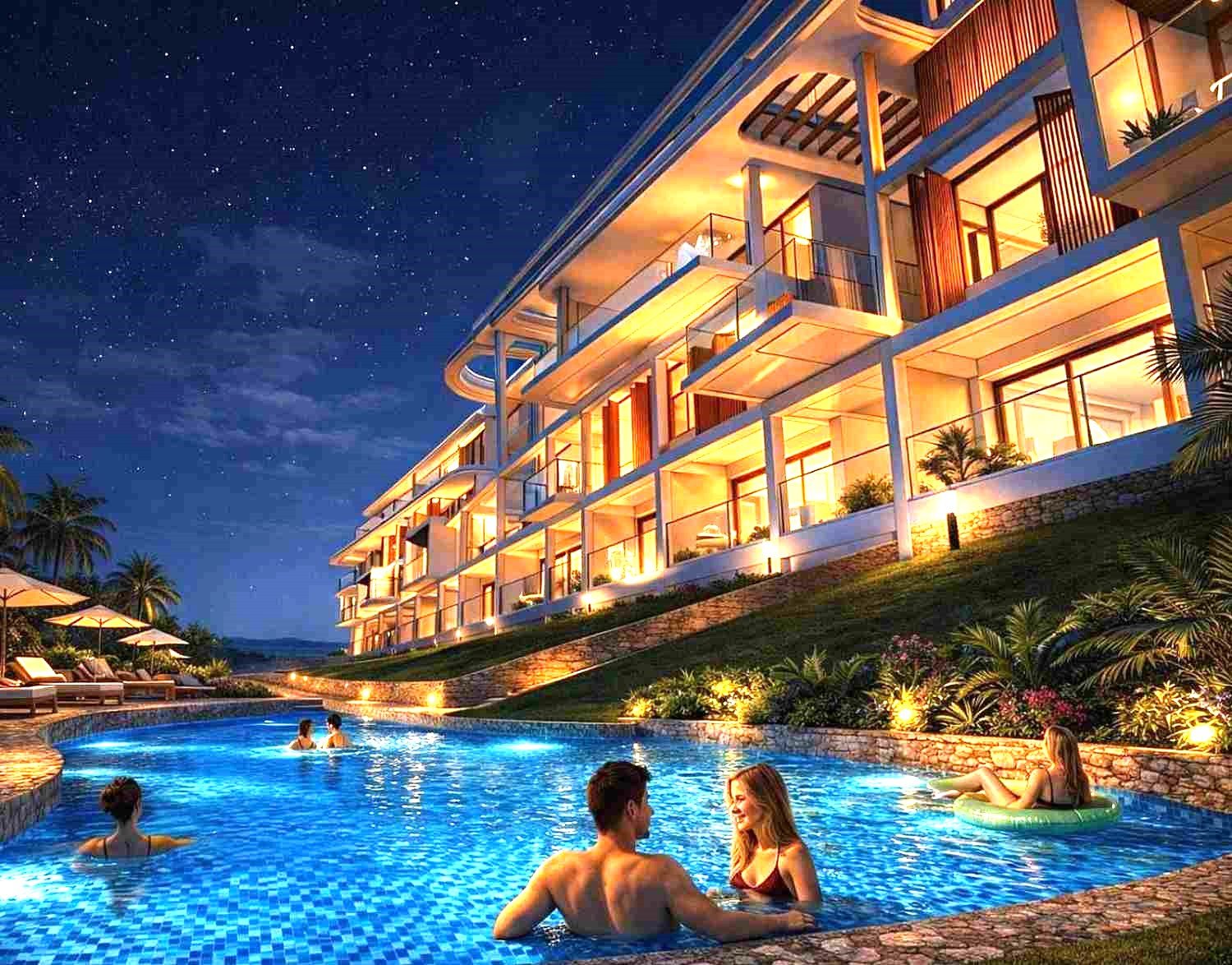 Flat in Gated Spa Resort by Beach in Paphos