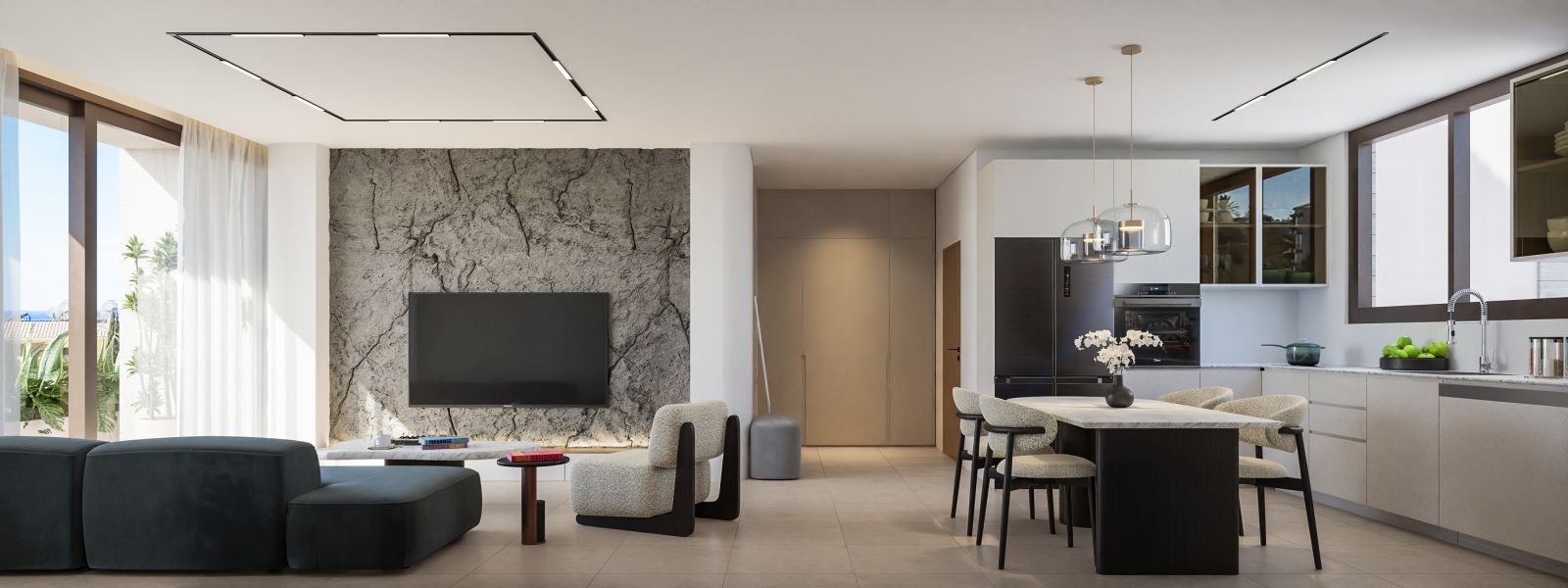 Penthouse with Roof Terrace with Sea Views