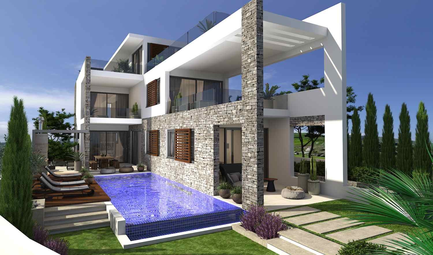 Beachfront Villas with a beautiful sandy lagoon beach right at their doorstep