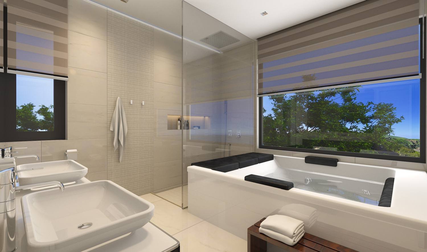 Beachfront Villas with a beautiful sandy lagoon beach right at their doorstep