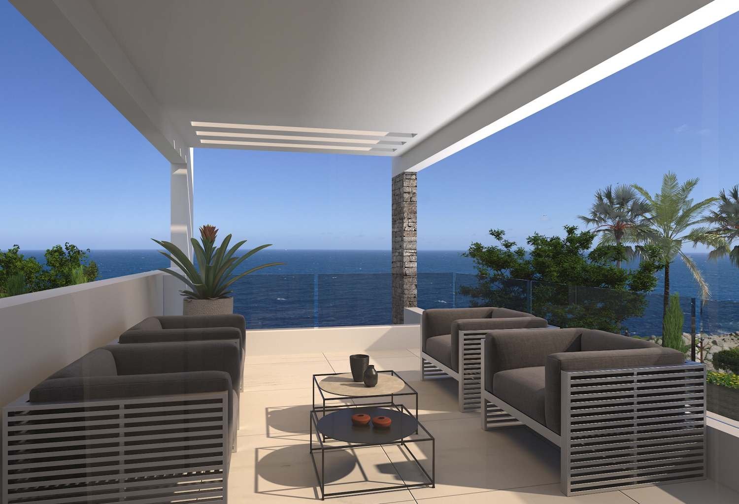 Beachfront Villas with a beautiful sandy lagoon beach right at their doorstep