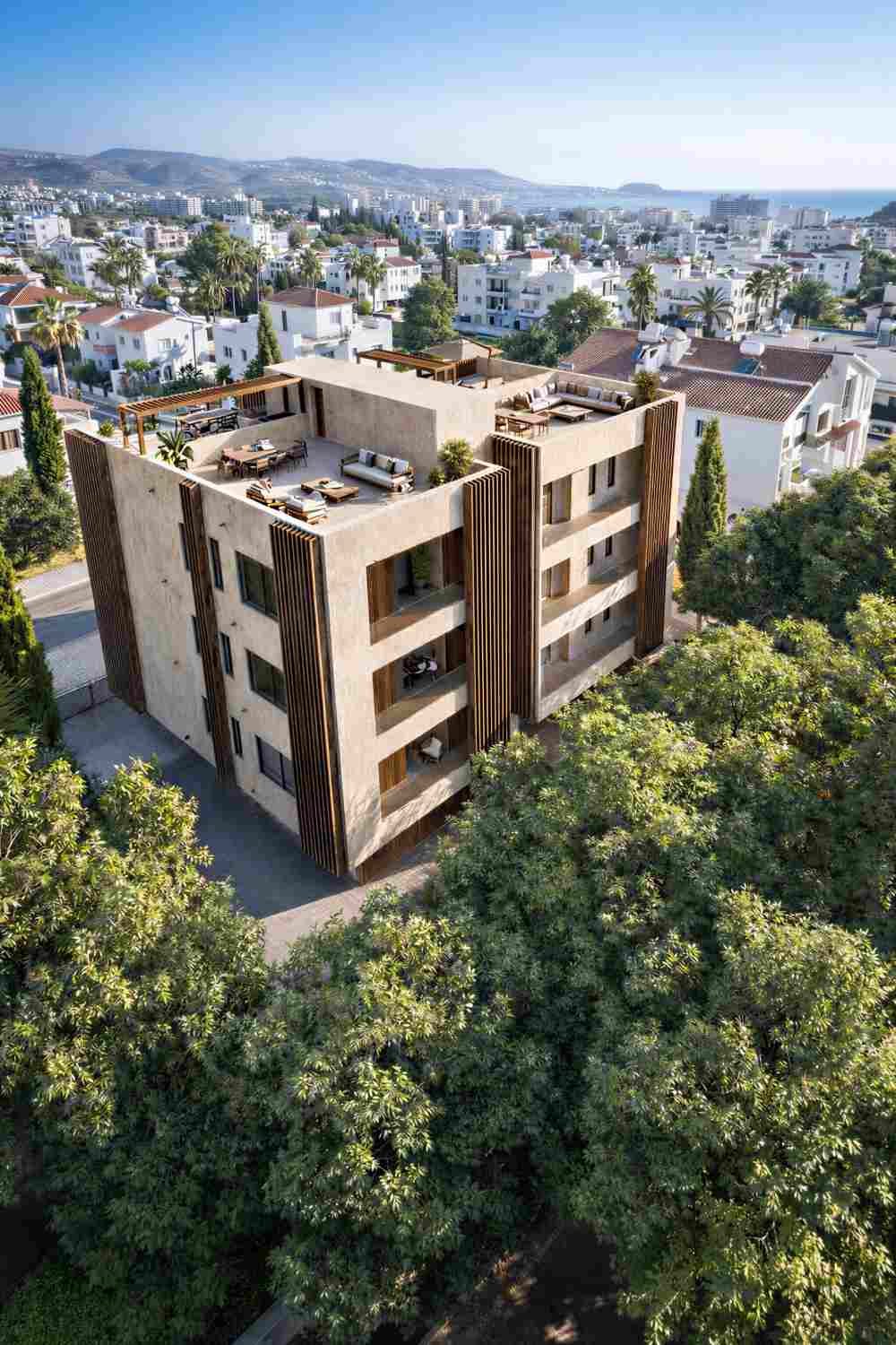 Stylish 2-Bedroom Apartment with Two Terraces in Universal, Paphos