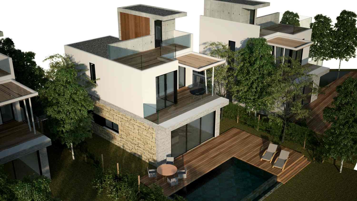 Key Ready Villa with Pool and Roof Garden in a Residential Complex Close to ISOP