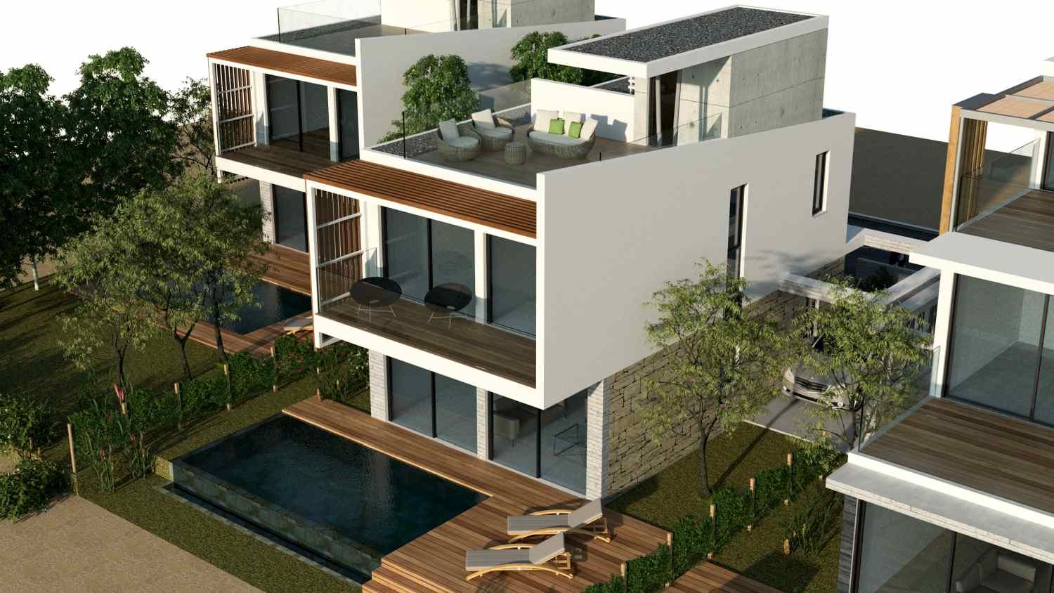 Key Ready Villa with Pool and Roof Garden in a Residential Complex Close to ISOP