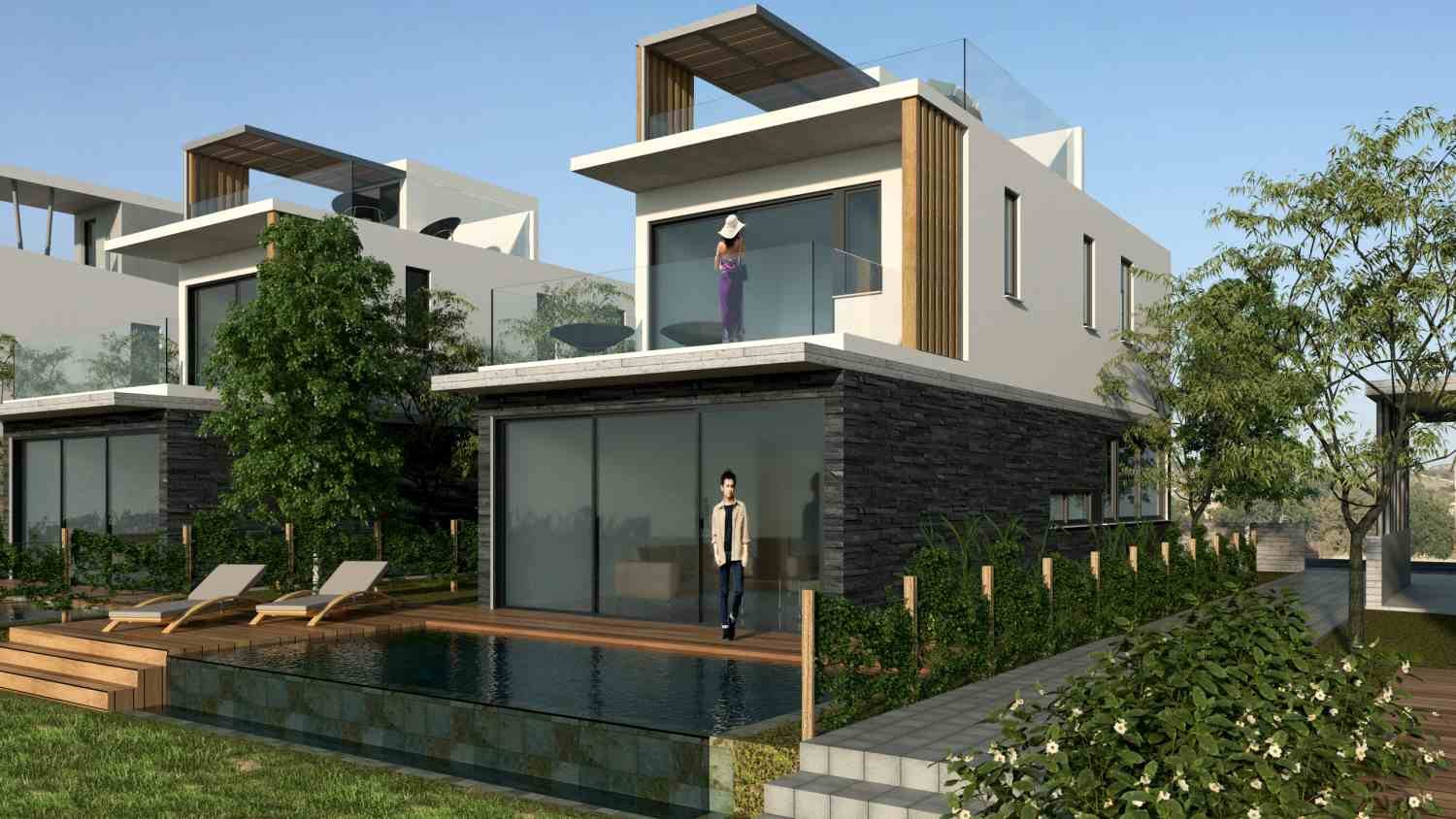 Key Ready Villa with Pool and Roof Garden in a Residential Complex Close to ISOP