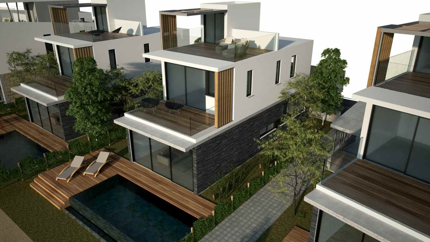 Key Ready Villa with Pool and Roof Garden in a Residential Complex Close to ISOP