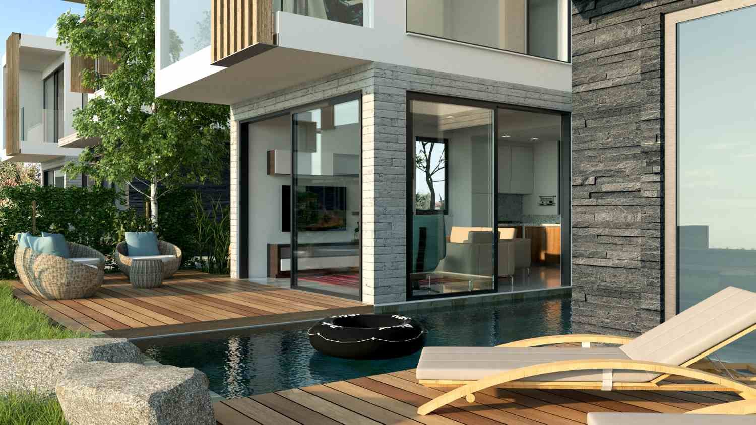 Key Ready Villa with Pool and Roof Garden in a Residential Complex Close to ISOP