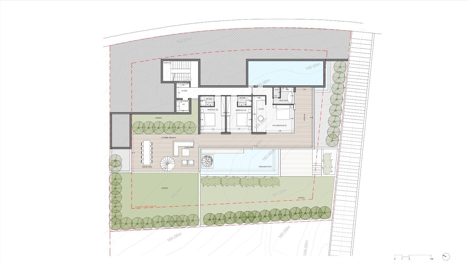 Luxury Villa hillside plot in the prestigious area in Ayios Tychonas