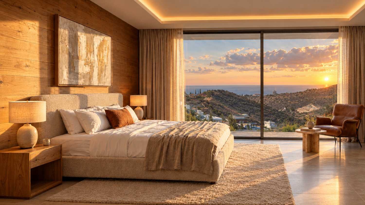 Luxury Villa hillside plot in the prestigious area in Ayios Tychonas